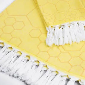 Turkish Cotton Towel Set / Honeycomb in Yellow   Orange