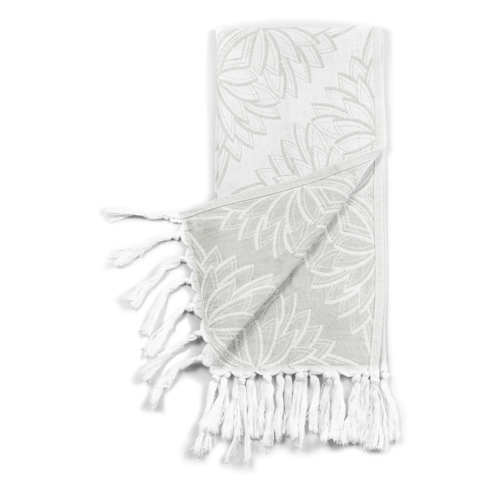Turkish Cotton Towel Set / Horona in Grey   White