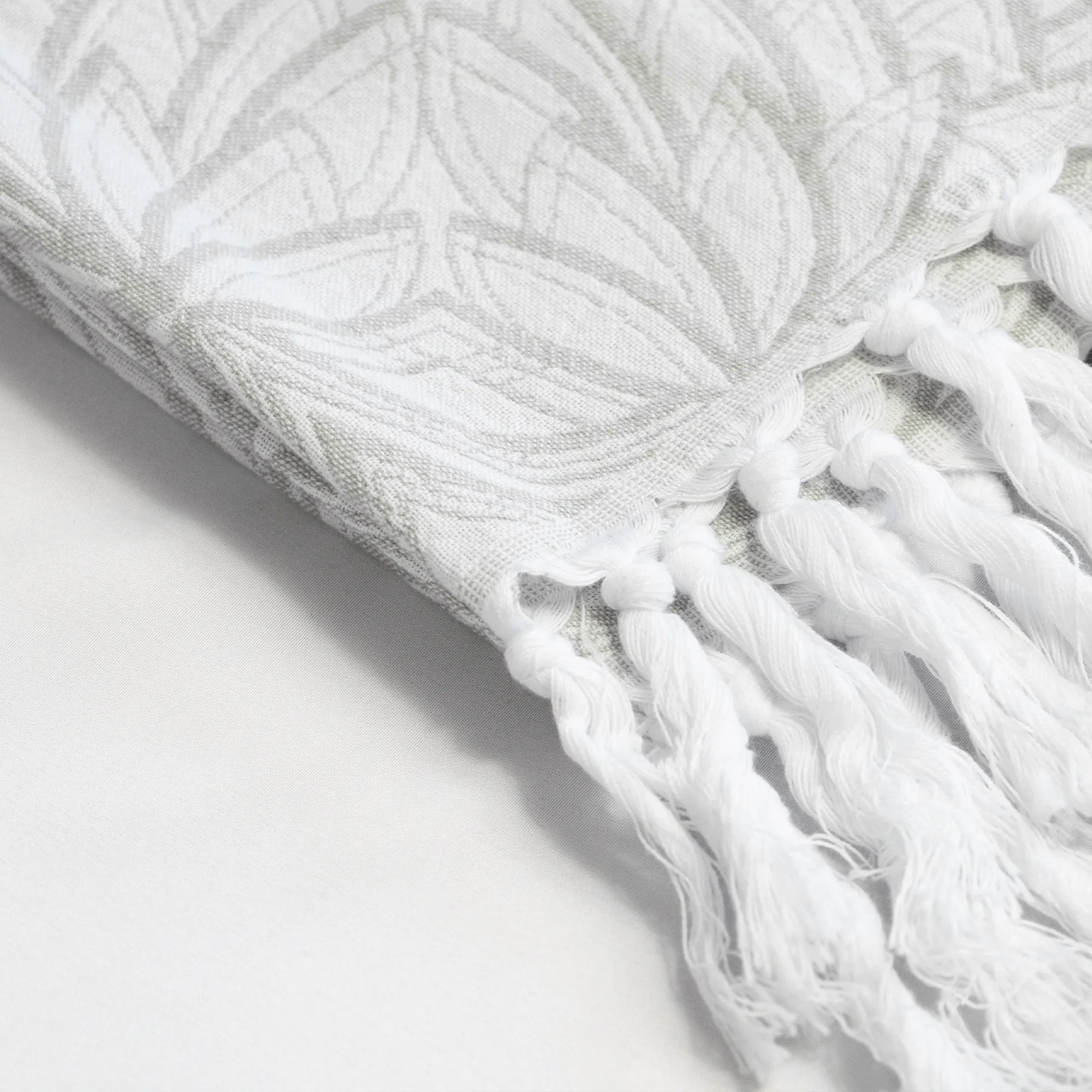 Turkish Cotton Towel Set / Horona in Grey   White