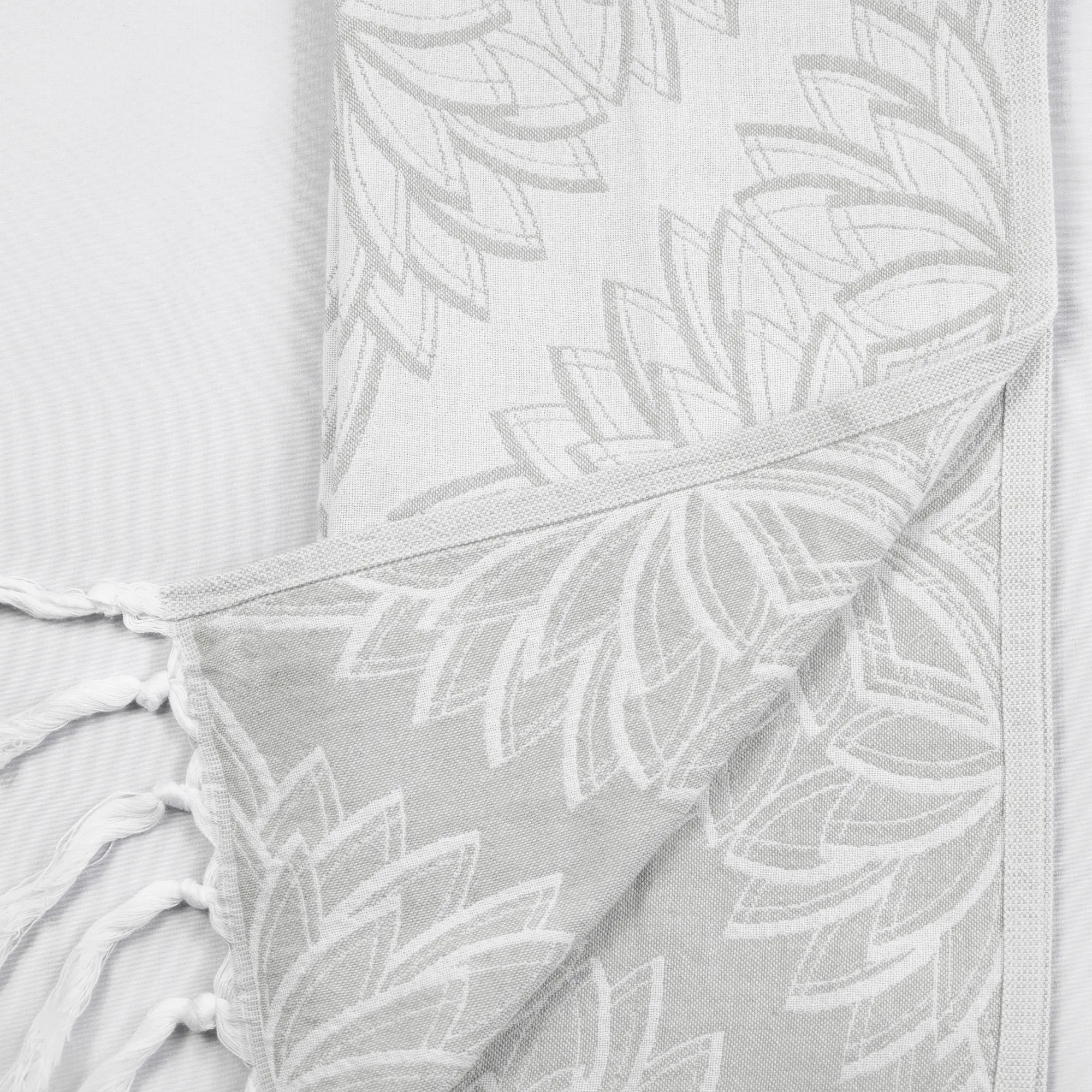Turkish Cotton Towel Set / Horona in Grey   White