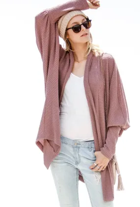 Waffle knit Cardi