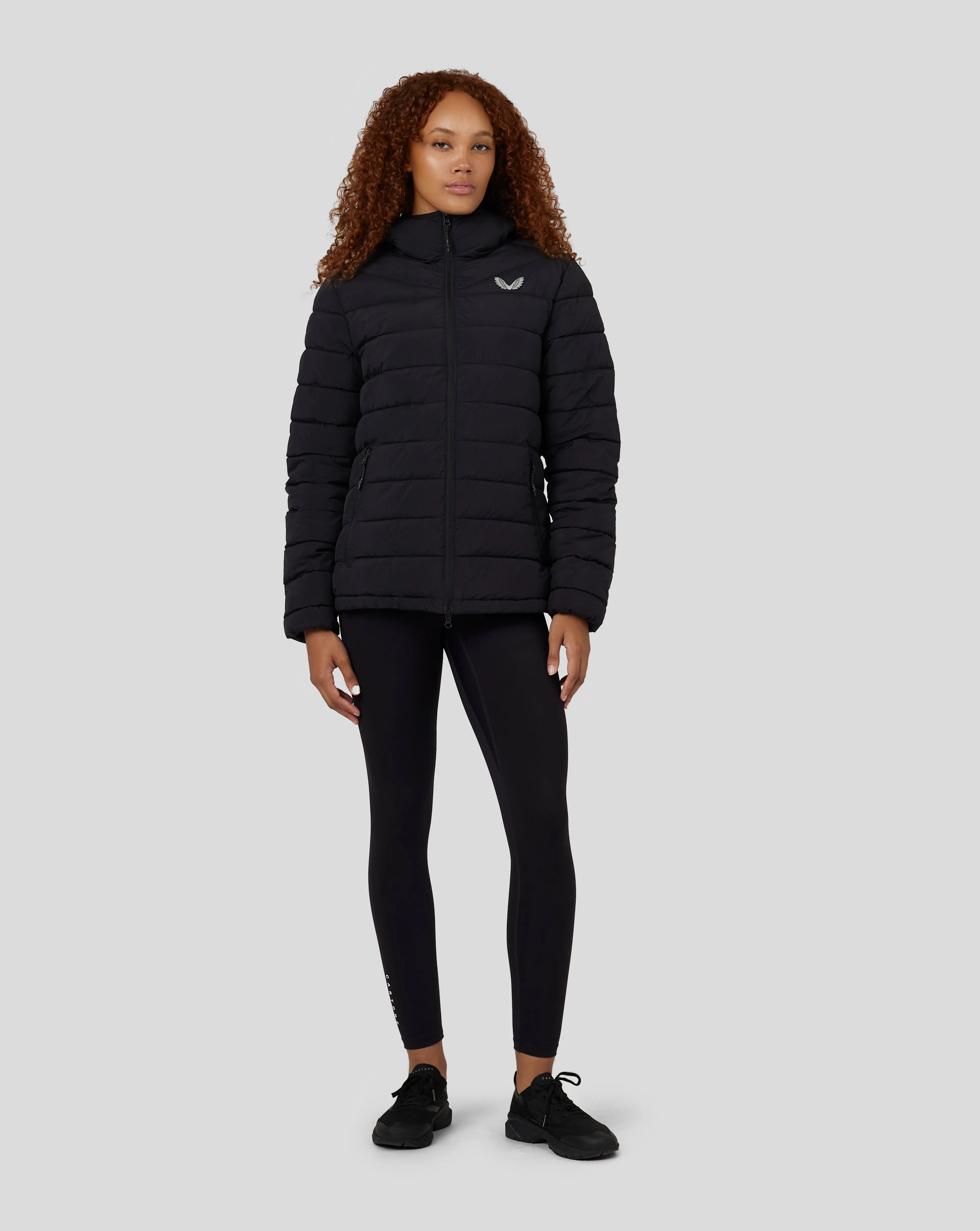 Women’s Travel Packable Quilt Hooded Jacket - Black