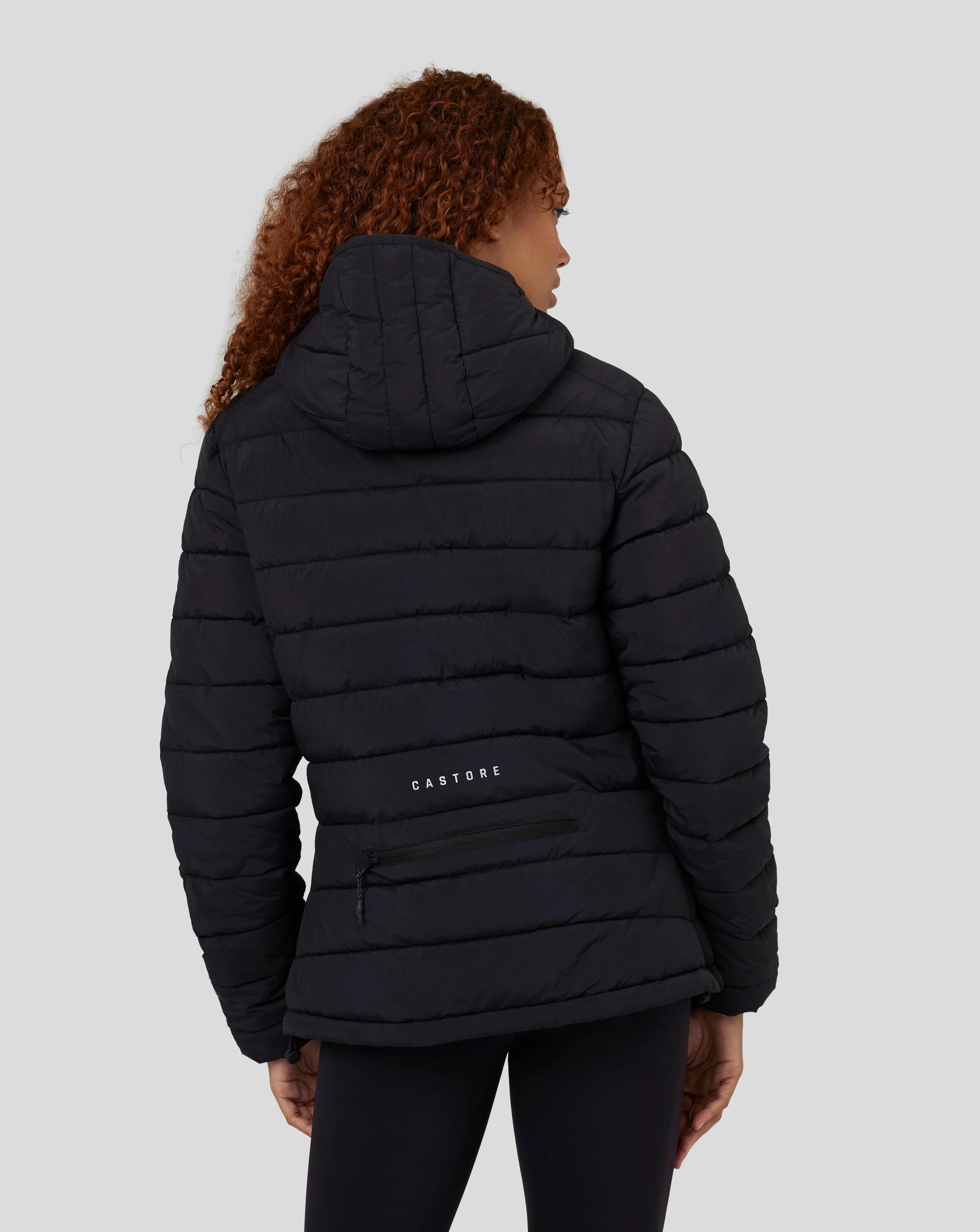 Women’s Travel Packable Quilt Hooded Jacket - Black