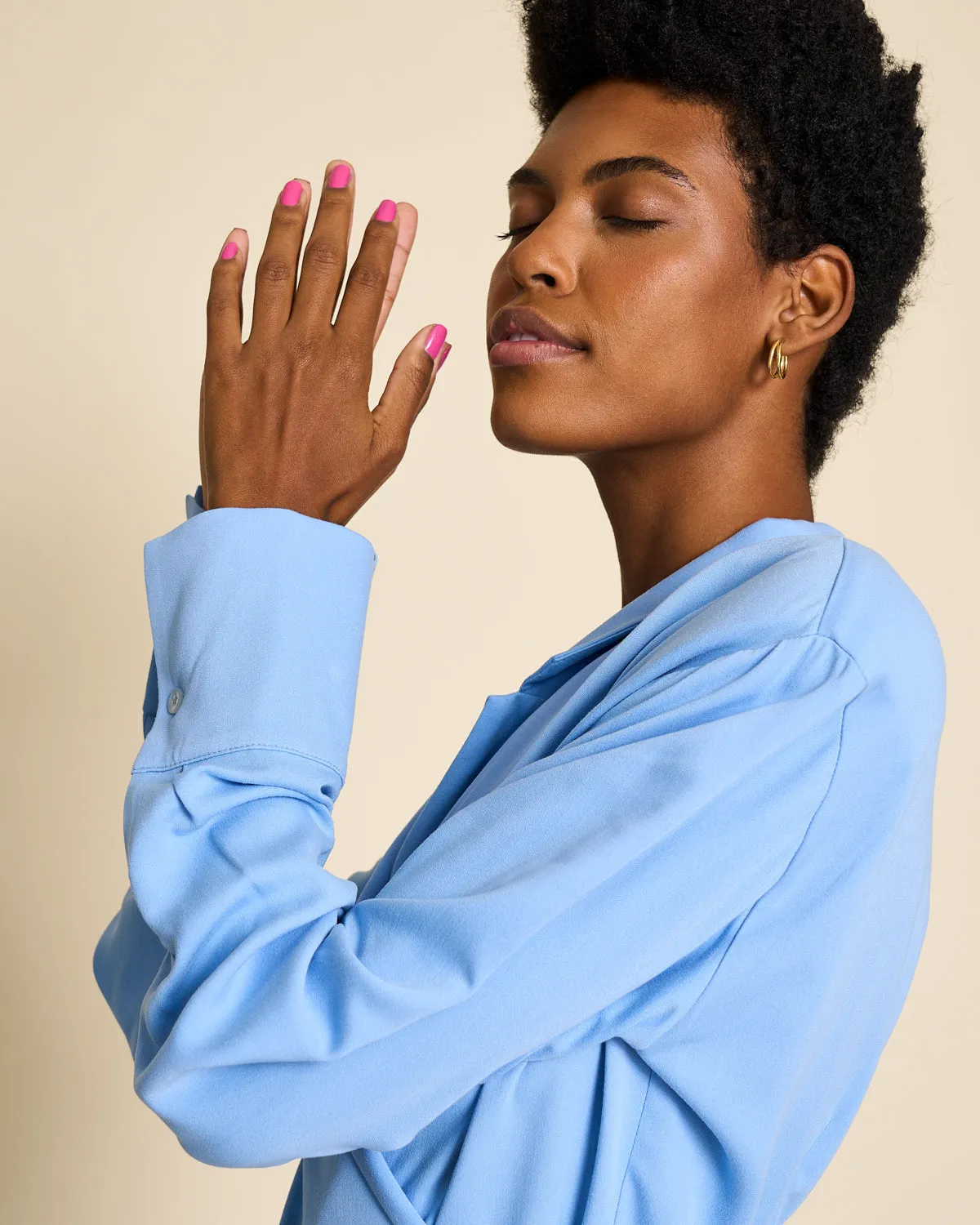 WRAP DRESS OFELIA AZURE BLUE