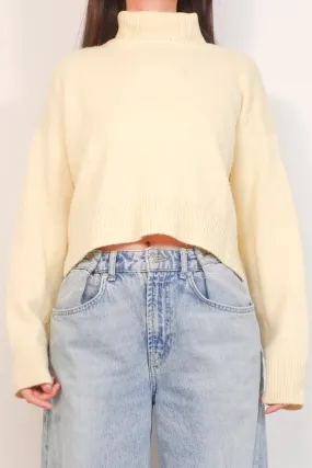 Yellow polo neck sweater RRP £275