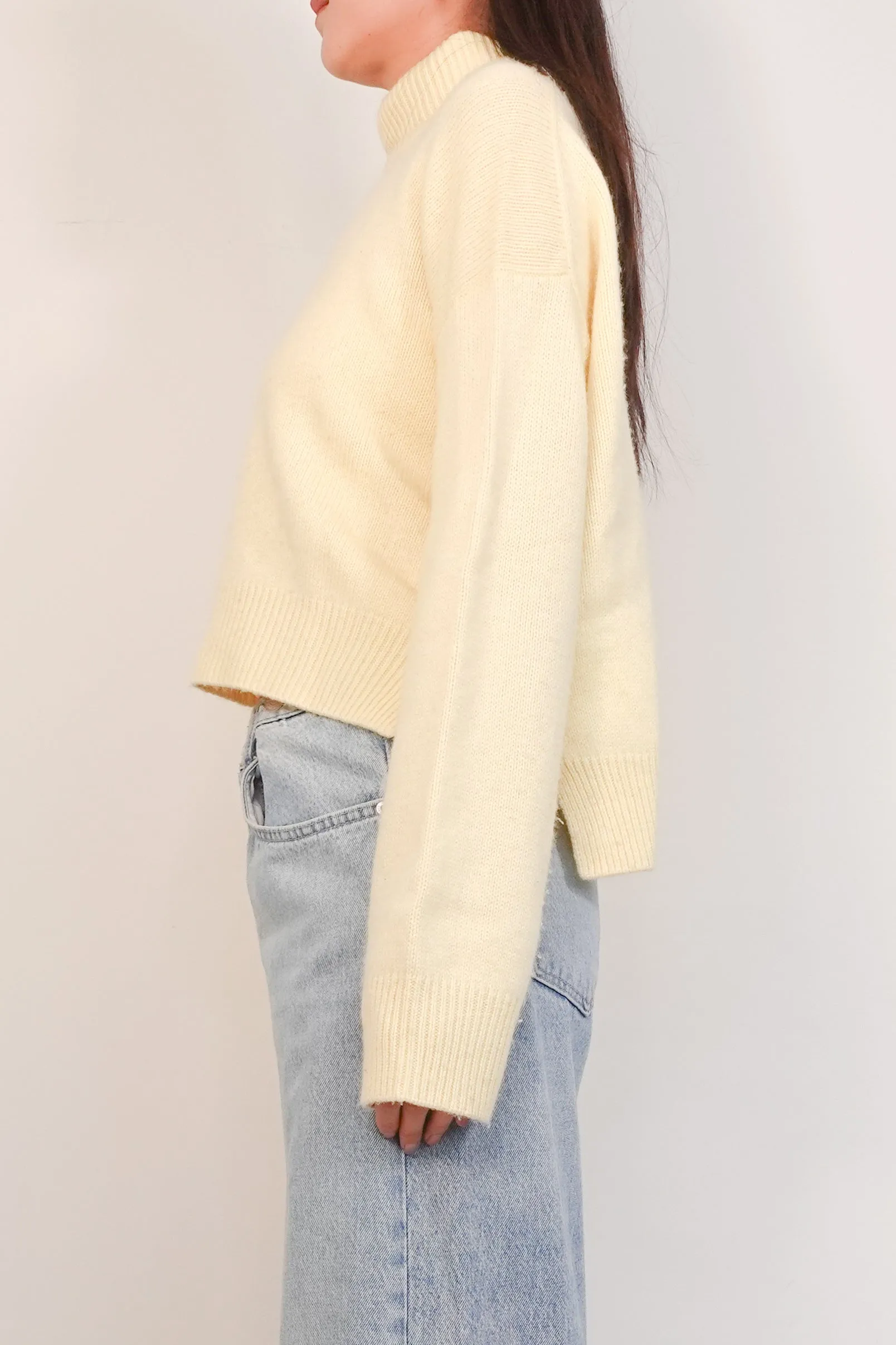 Yellow polo neck sweater RRP £275